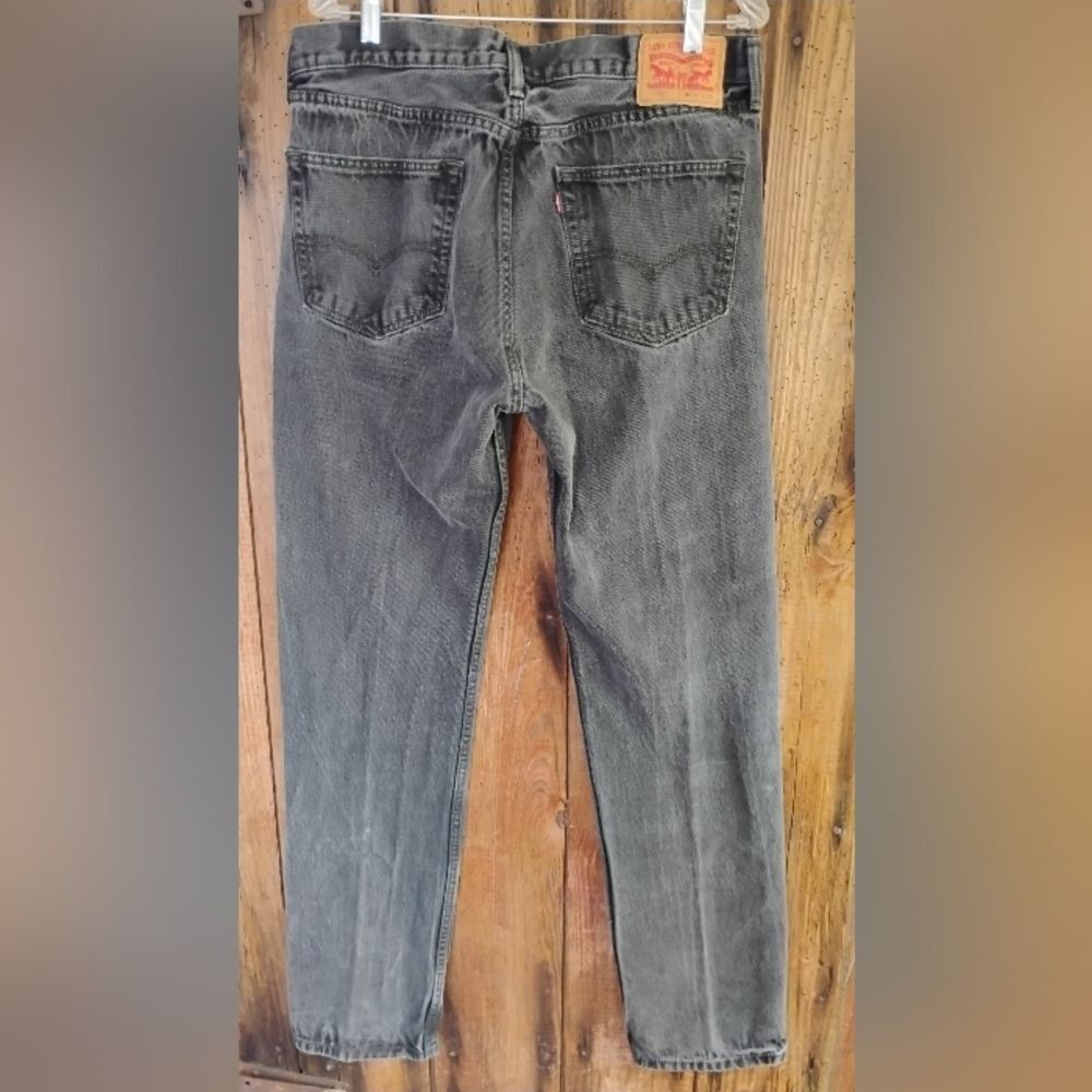 Levi's 505 100% Cotton Denim Jeans Black Men's Reg Sz W36 L 36 Straight Leg